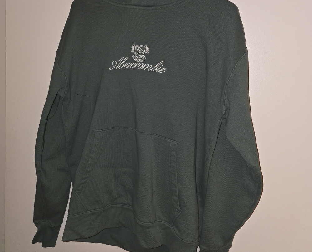 Abercrombie & Fitch Men's Dark Green Hoodie